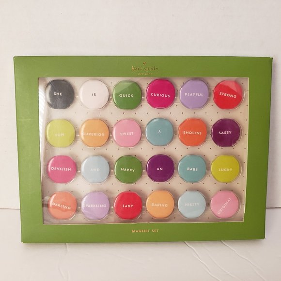Kate Spade She Is Magnet Set 24 Magnets Boxed Set